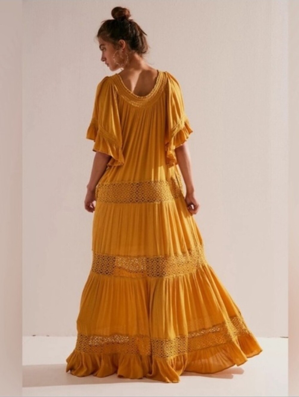 Free People Dream On Bohemian Maxi Dress size Medium - Picture 2 of 10